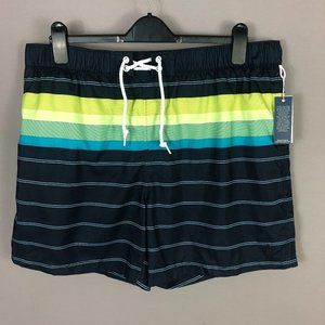 Original Penguin navy Mixed Media Swim Trunk Shorts Size XXL